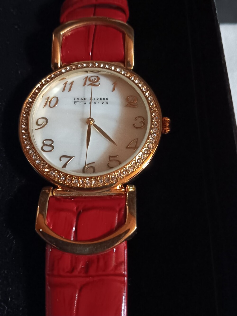 Mint In Box Joan Rivers Watch New Battery Red Croc Tested